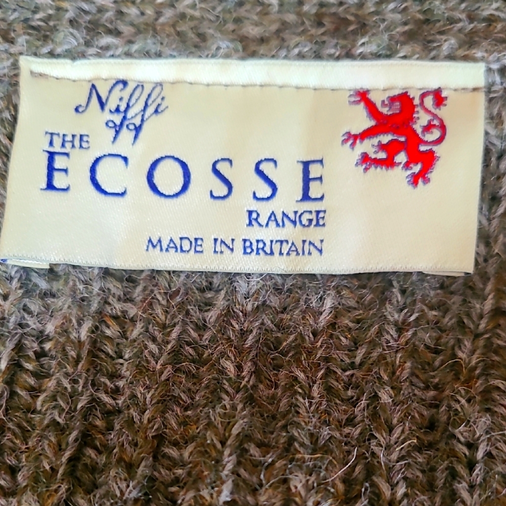 Niffi The Ecosse Range Green 100% Wool Sweater